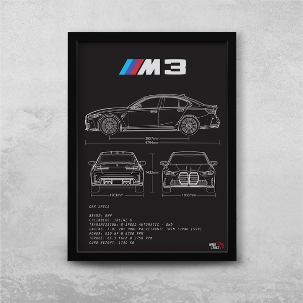 Quadro Decorativo - BMW M3 G80 SEDAN